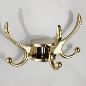 Porte Manteau Mural  Demi Perroquet Doré